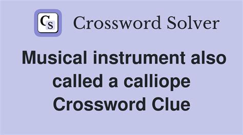 calliope crossword clue.